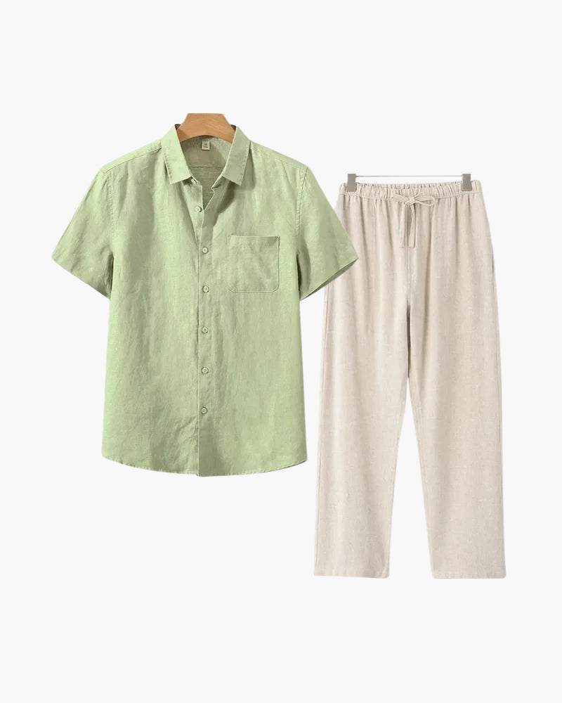 Linen Combo Set (Short Sleeve)