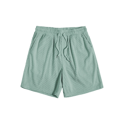 Short-Sleeved Corduroy Button Up Shirt & Shorts