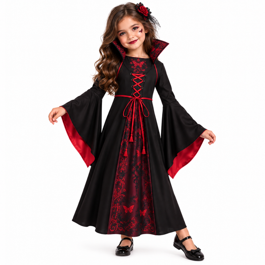 Hooded Gothic Bride Costume Dress