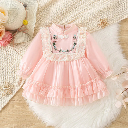 Baby Vintage Floral Lace Dress