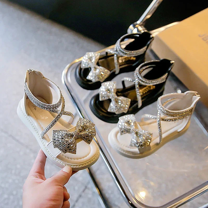 Sparkle Bow Gladiator Sandals