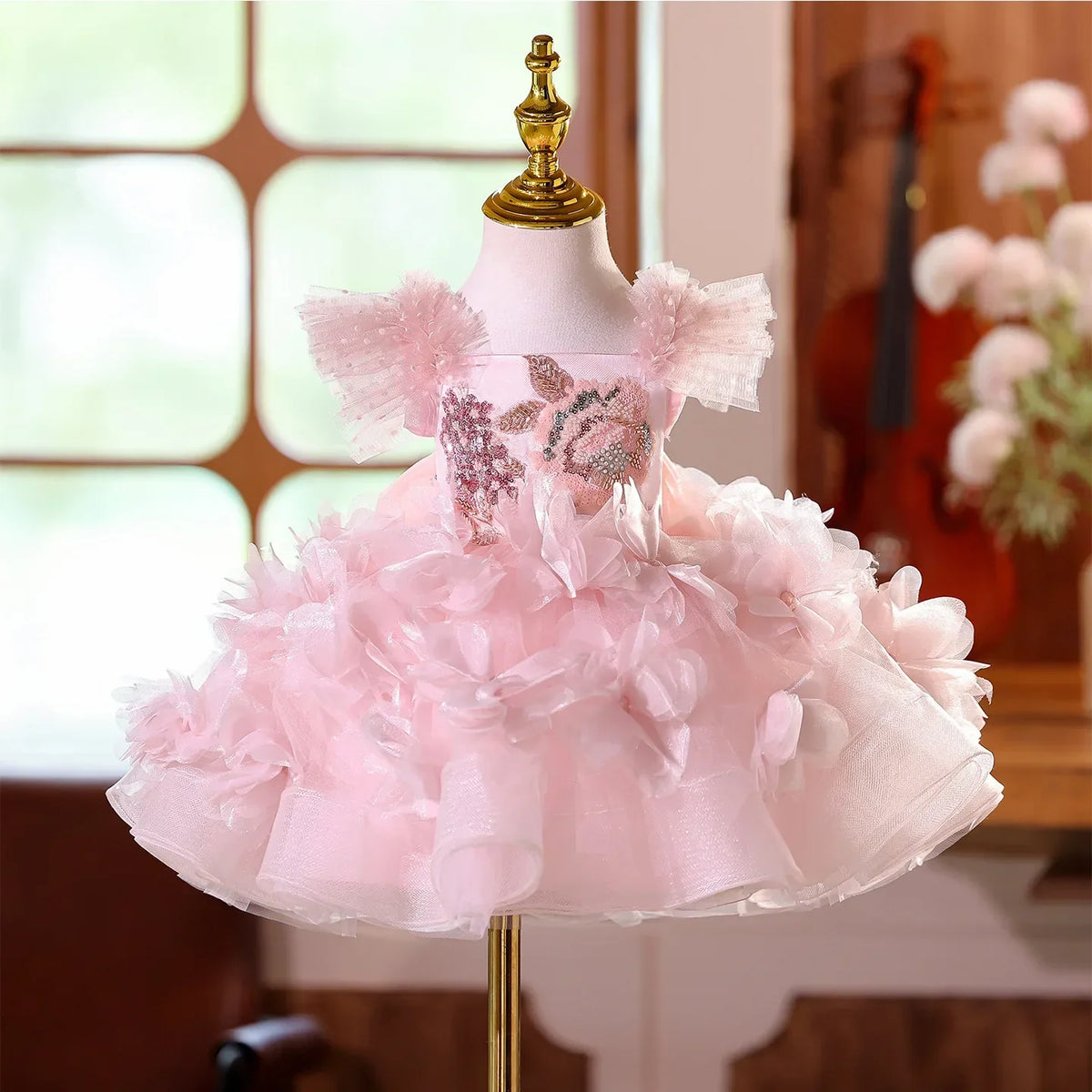 Blush Bloom Luxury Floral Dress