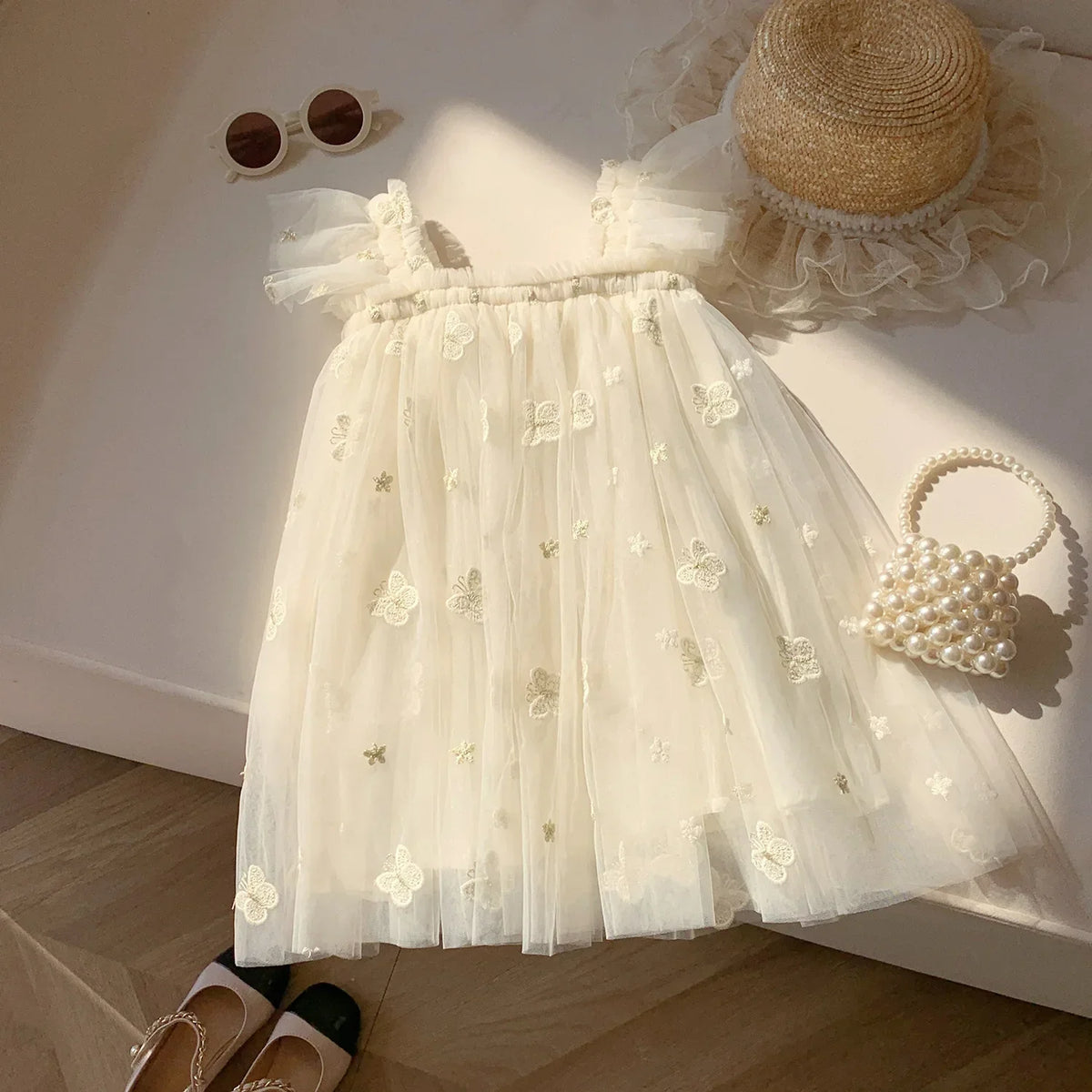 Girls’ Butterfly Tulle Princess Dress