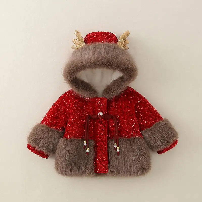 Holiday Glow Sequin Coat