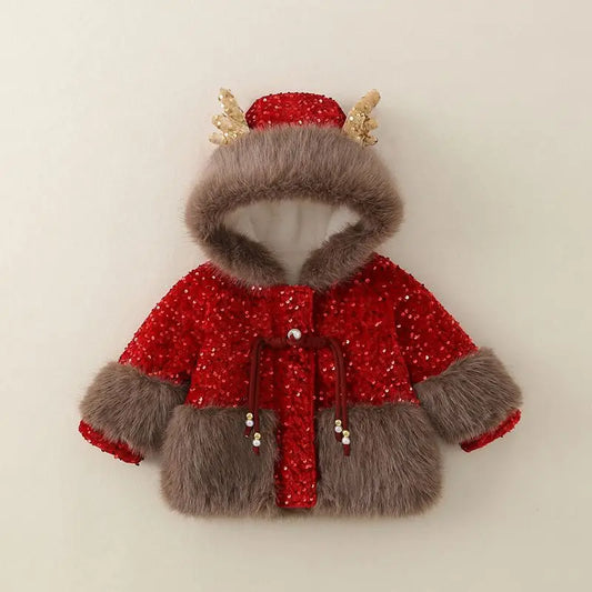 Holiday Glow Sequin Coat