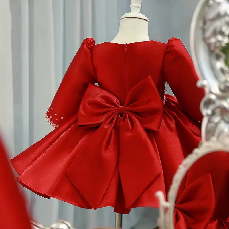 Crimson Blossom Princess Dress