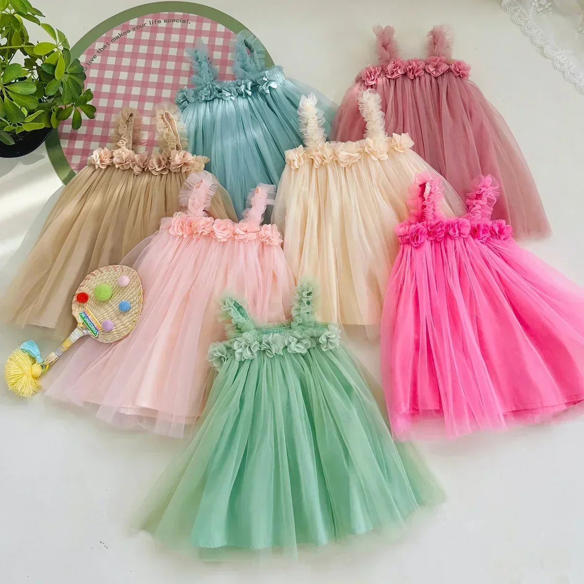 Luisa Tulle Flowers Kids' Dress – Fairy Collection