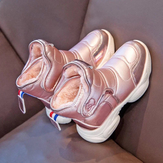 Girls' Metallic Pink Winter Boots