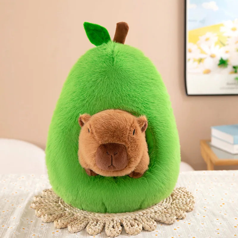 Capybara in Avocado Plush – Fluffy Friends