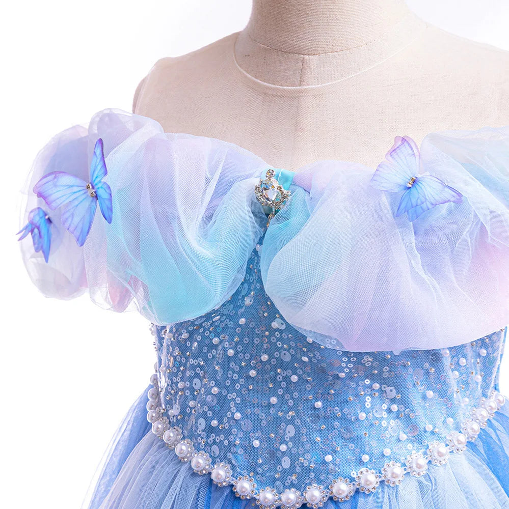 Butterfly Dream Princess Costume for girls, back view – Magic Tree Kids