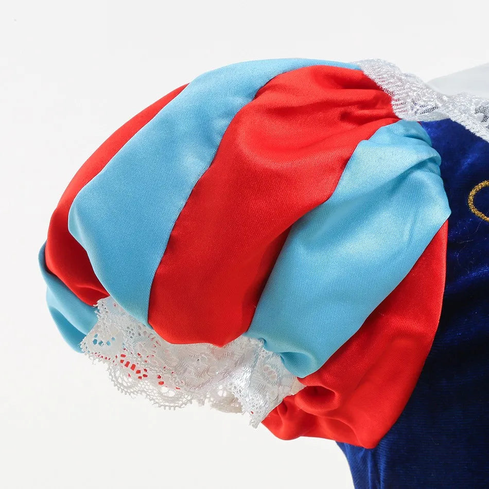 Classic Fairytale Princess Costume for girls, back view with cape – Magic Tree Kids