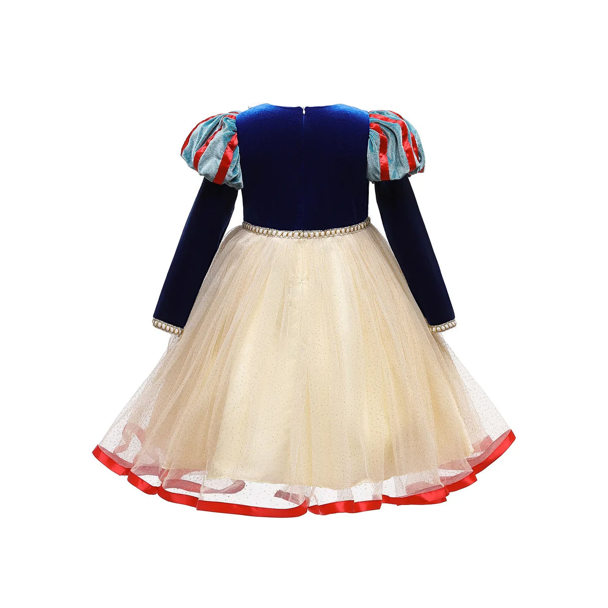Classic Storybook Princess Long Sleeve Dress for girls, back view – Magic Tree Kids