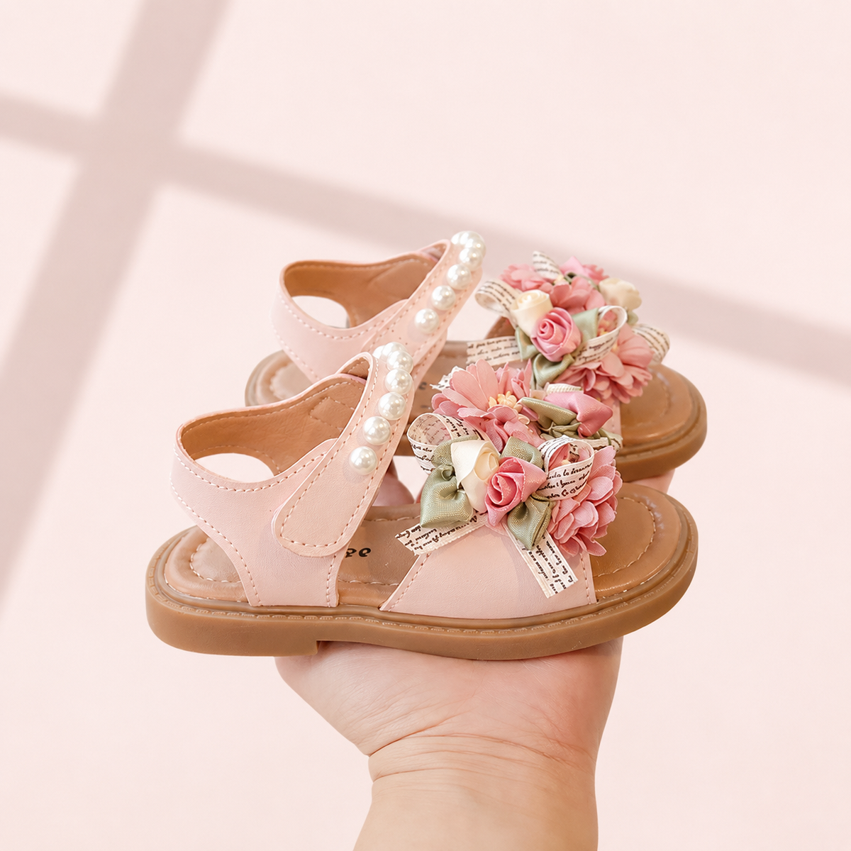 Rosebud Pearl Flower Sandals