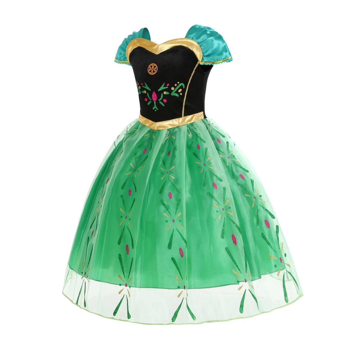 Emerald Valley Princess dress for girls, front view – Magic Tree Kids