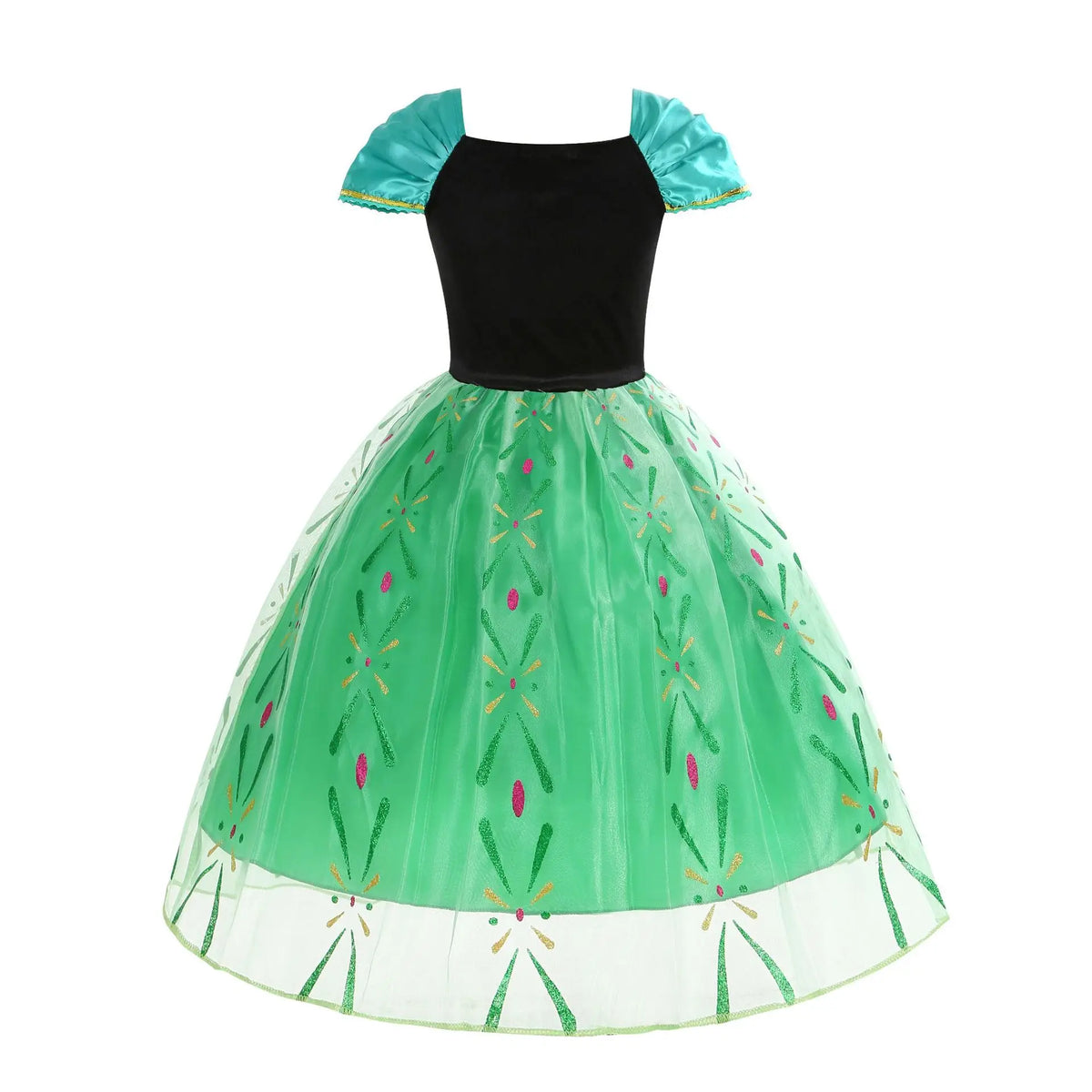 Emerald Valley Princess dress for girls, detail view – Magic Tree Kids