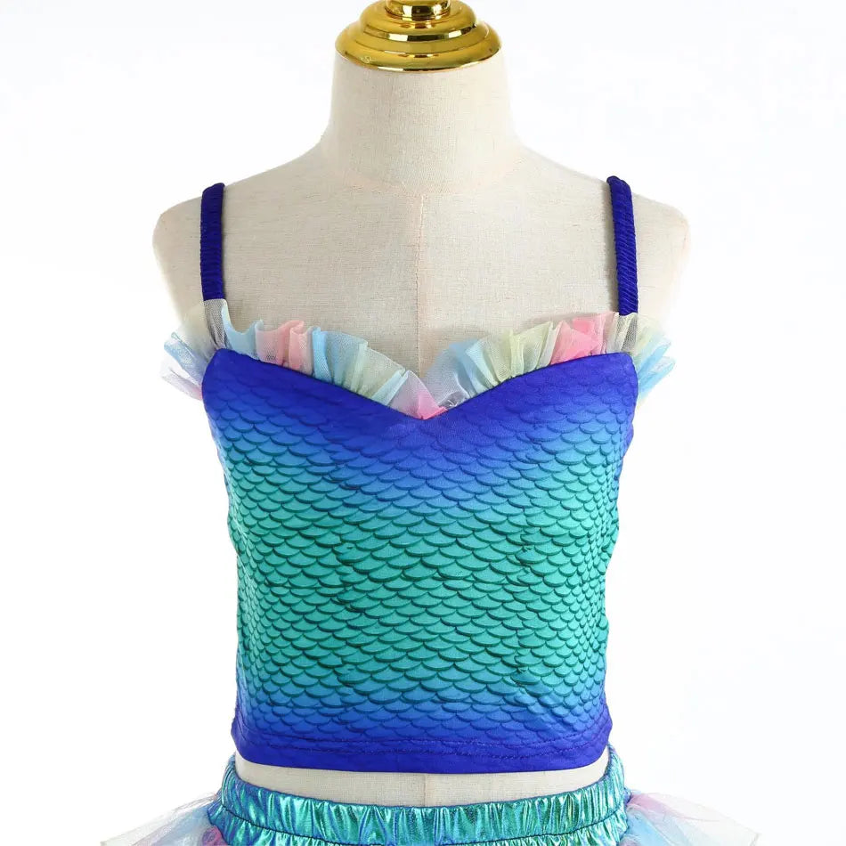 Enchanted Rainbow Mermaid costume for girls, full outfit – Magic Tree Kids