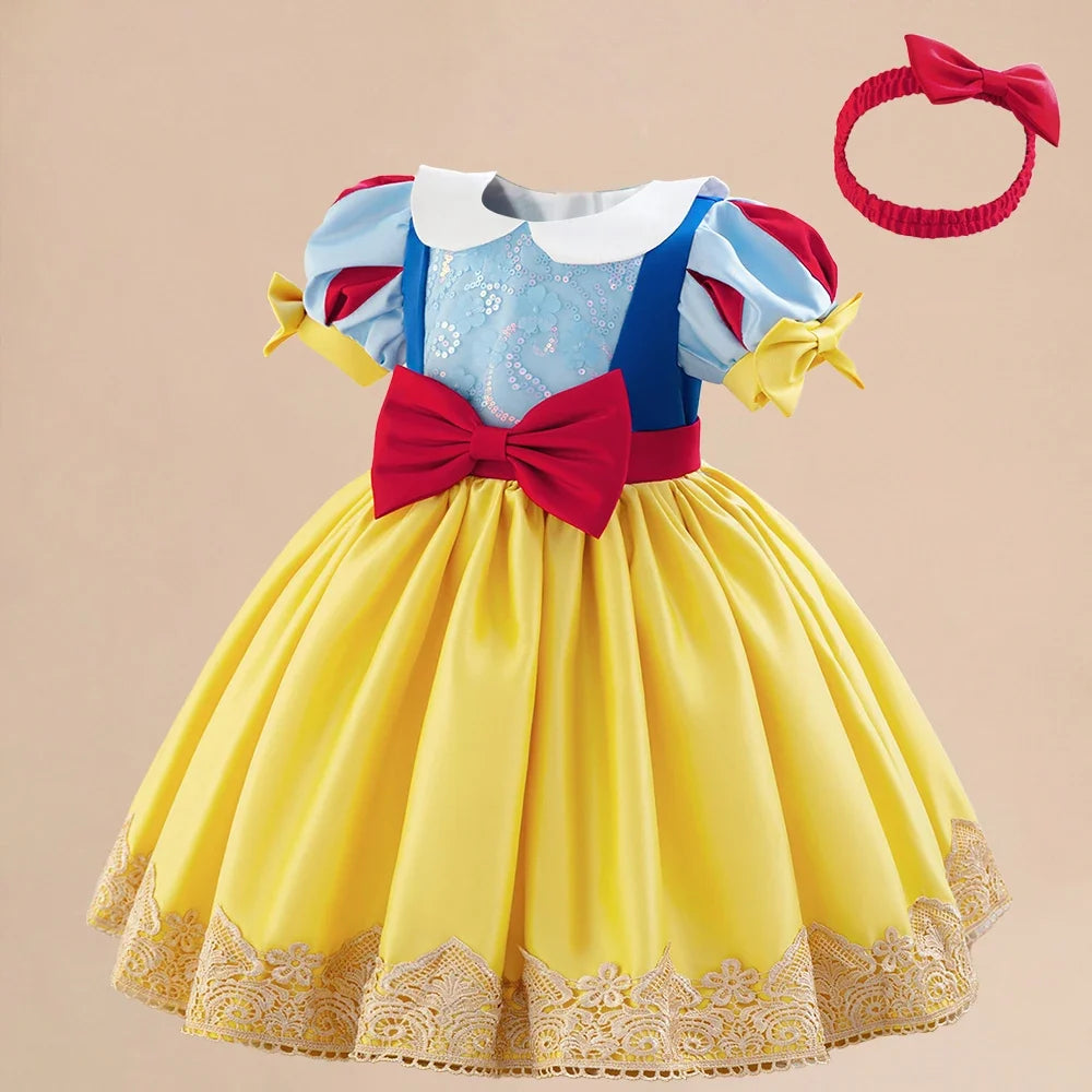 Golden Grace Princess Dress for girls, front view – Magic Tree Kids