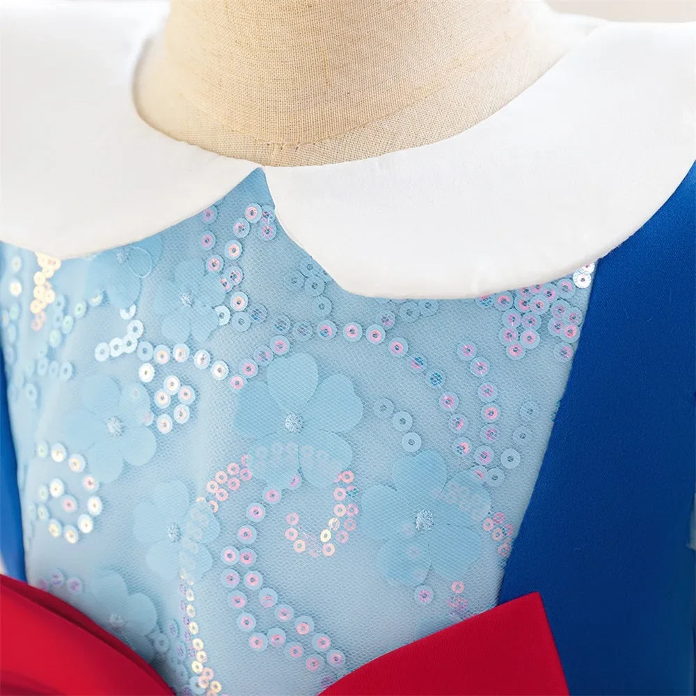 Golden Grace Princess Dress for girls, back view – Magic Tree Kids