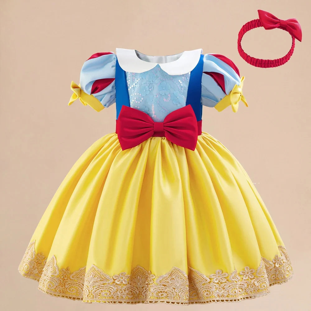Golden Grace Princess Dress for girls, close-up – Magic Tree Kids