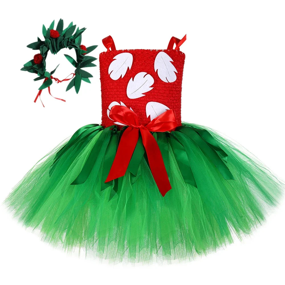 Hawaiian Island Girl costume with flower tiara for girls – Magic Tree Kids