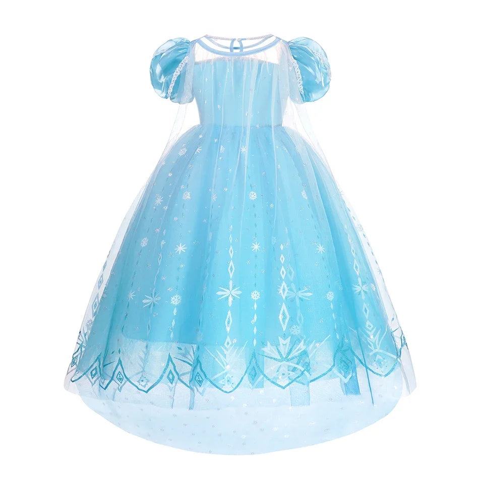 Snowlight Queen ice princess dress detail with shimmering snowflake bodice for girls