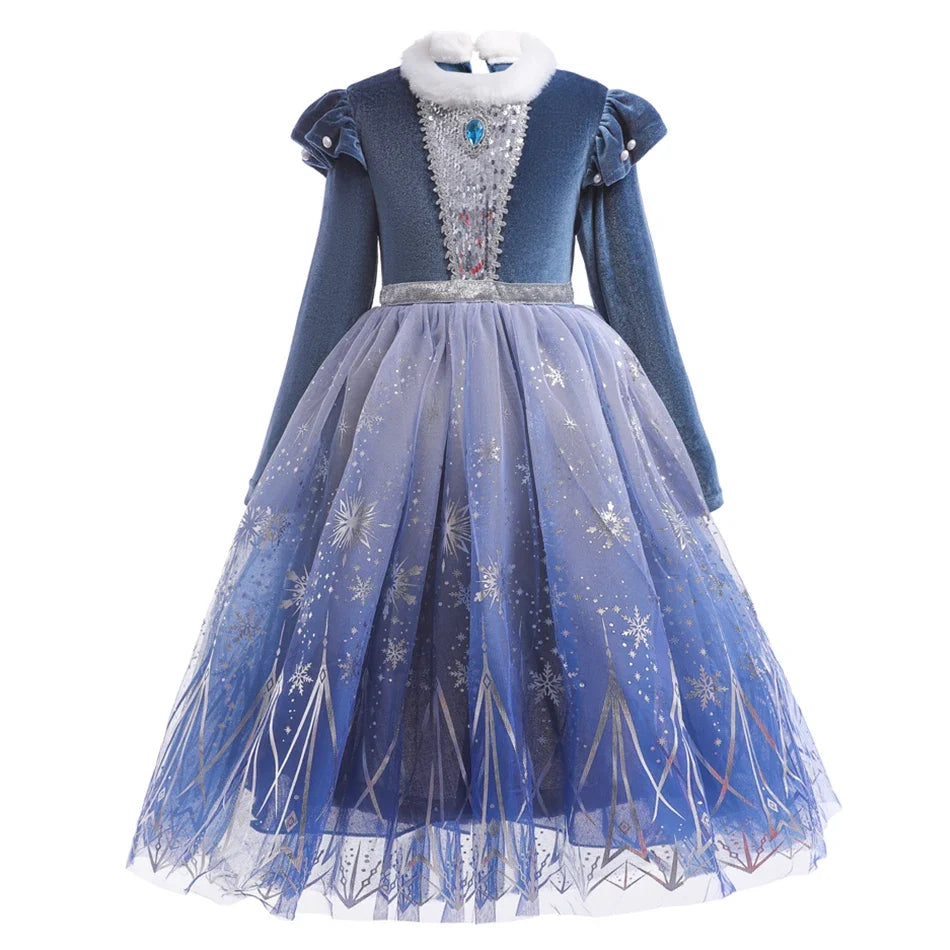 Ice Princess velvet and snowflake tulle costume for girls – Magic Tree Kids