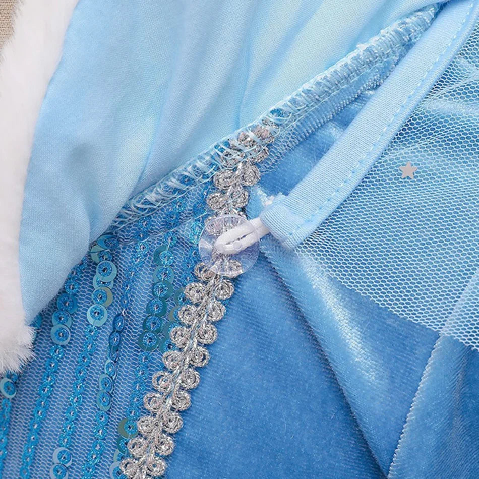 Ice Queen plush collar costume for girls, full outfit – Magic Tree Kids