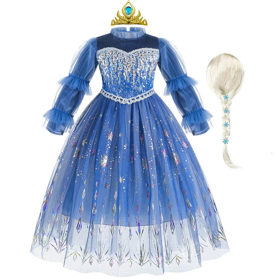 Ice Queen velvet and sequin costume for girls – Magic Tree Kids