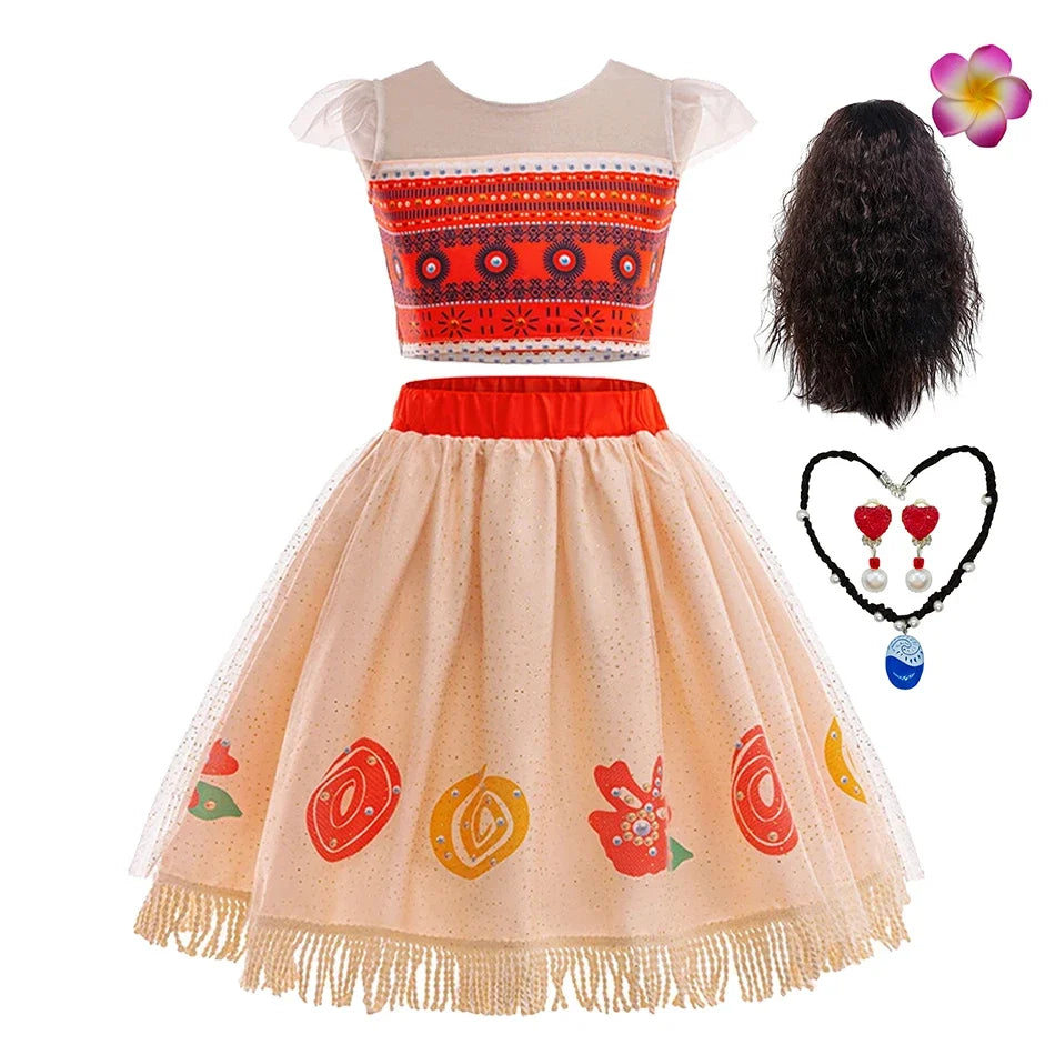 Island Explorer costume for girls, front view – Magic Tree Kids