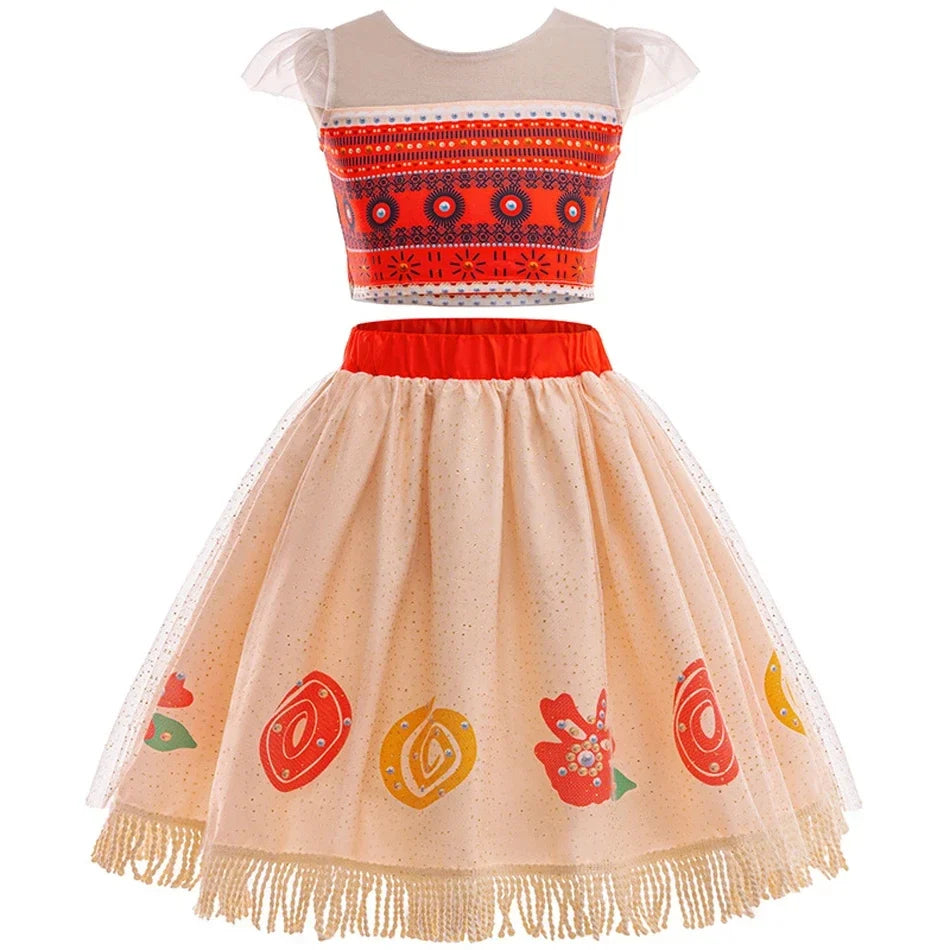 Island Explorer costume for girls, close-up – Magic Tree Kids