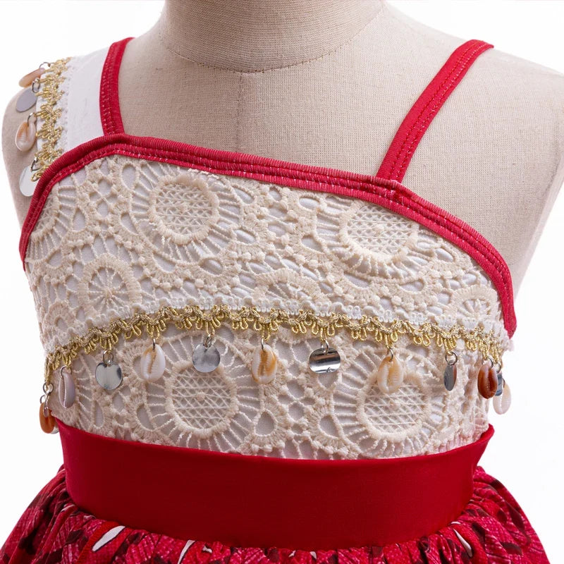 Island Spirit princess costume for girls, back view – Magic Tree Kids