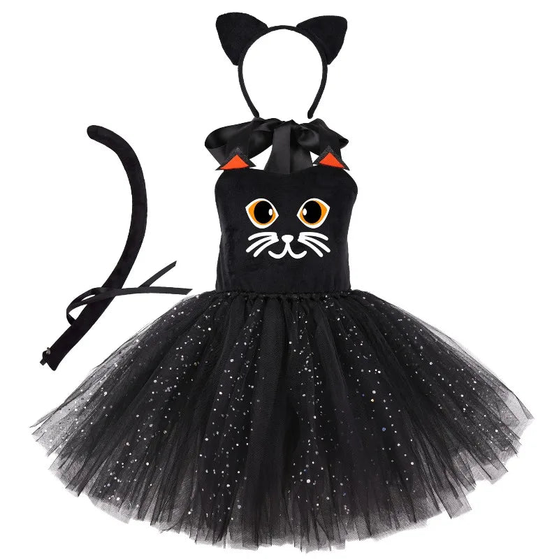 Little Black Cat Tutu Costume Set