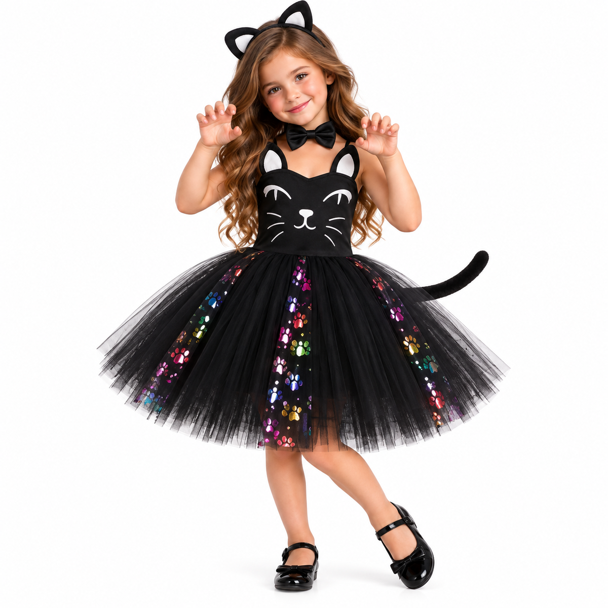 Little Kitty Glitter Tutu Dress