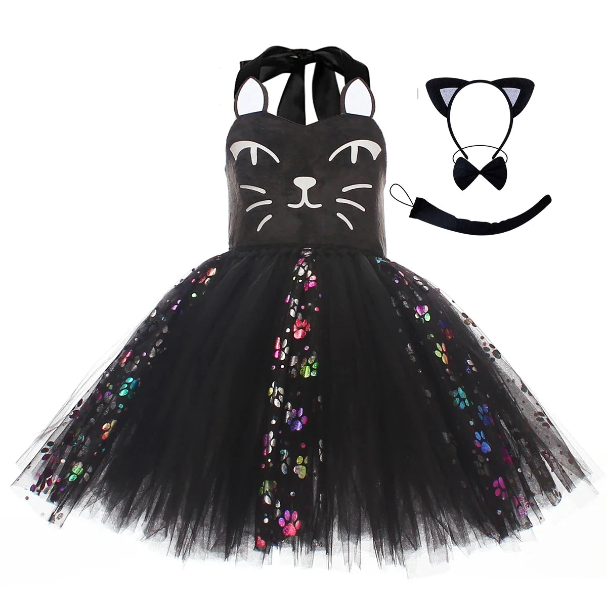 Little Kitty Glitter Tutu Dress