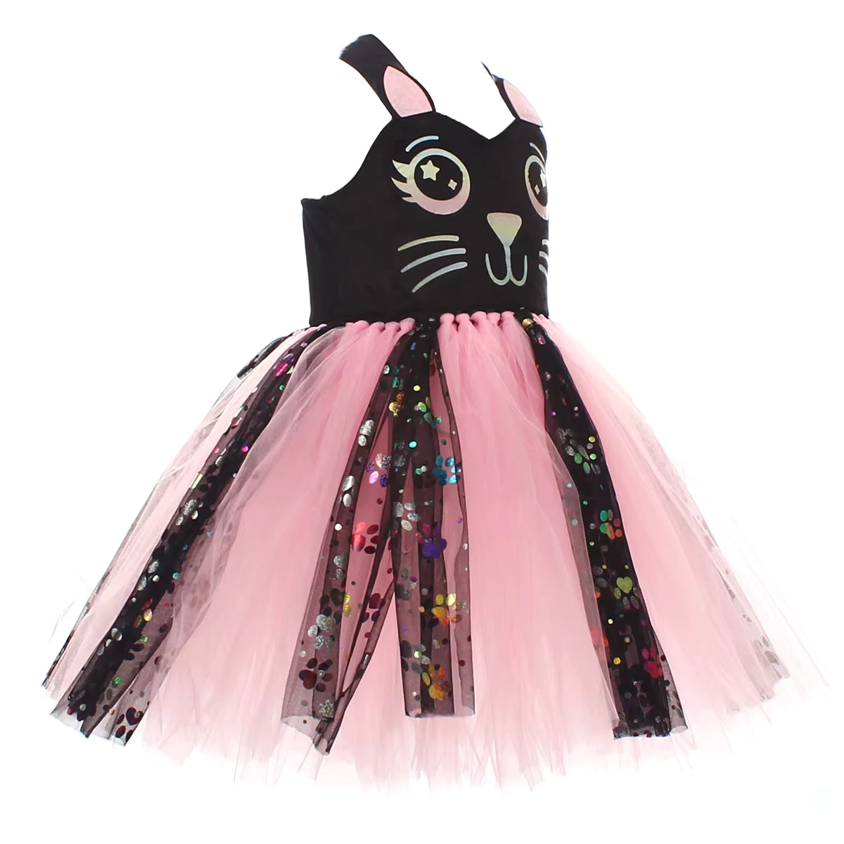Little Kitty Glitter Tutu Dress