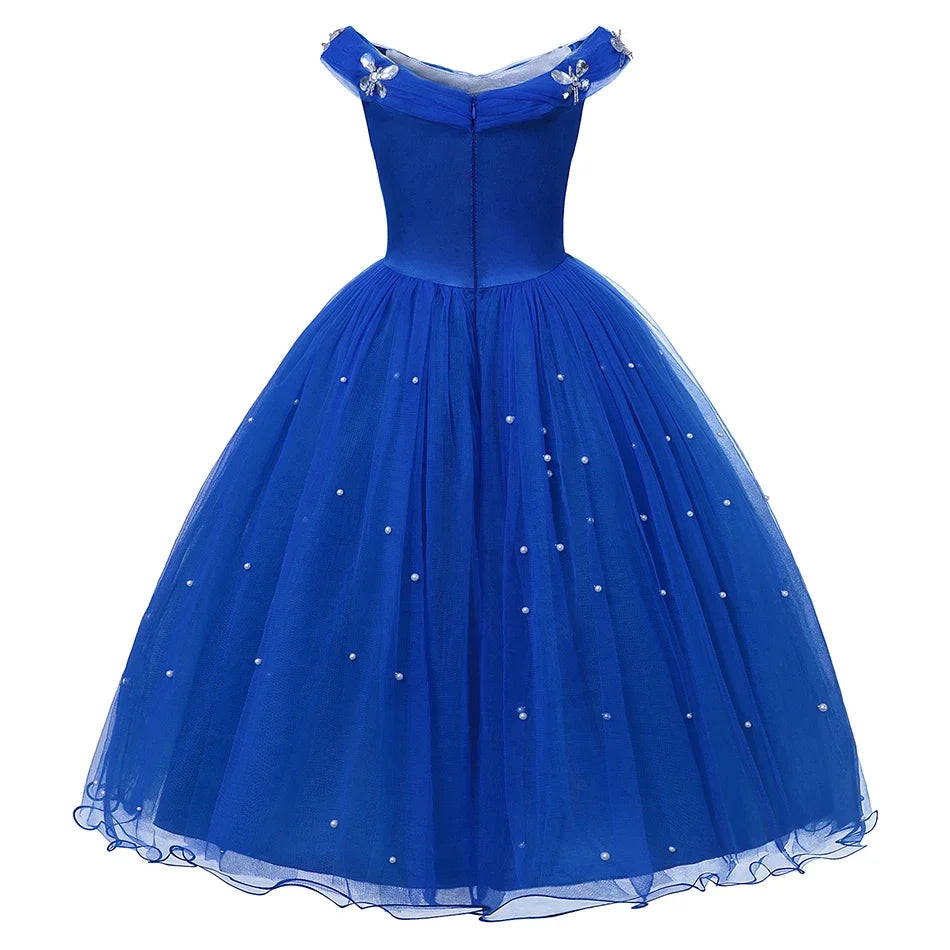 Midnight Bloom Butterfly Dress for girls, back view – Magic Tree Kids