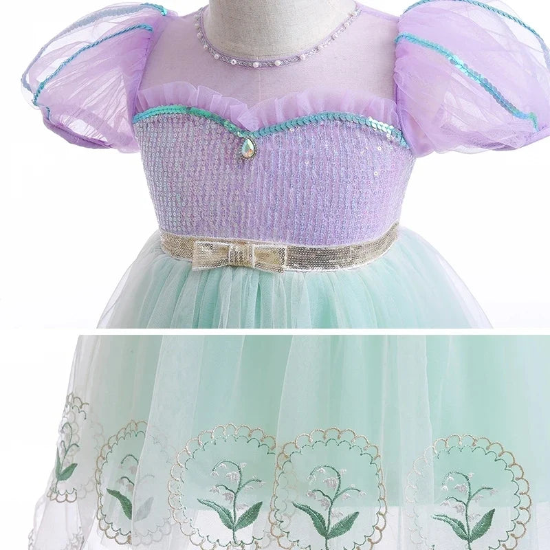 Ocean Dream princess costume for girls, front view – Magic Tree Kids