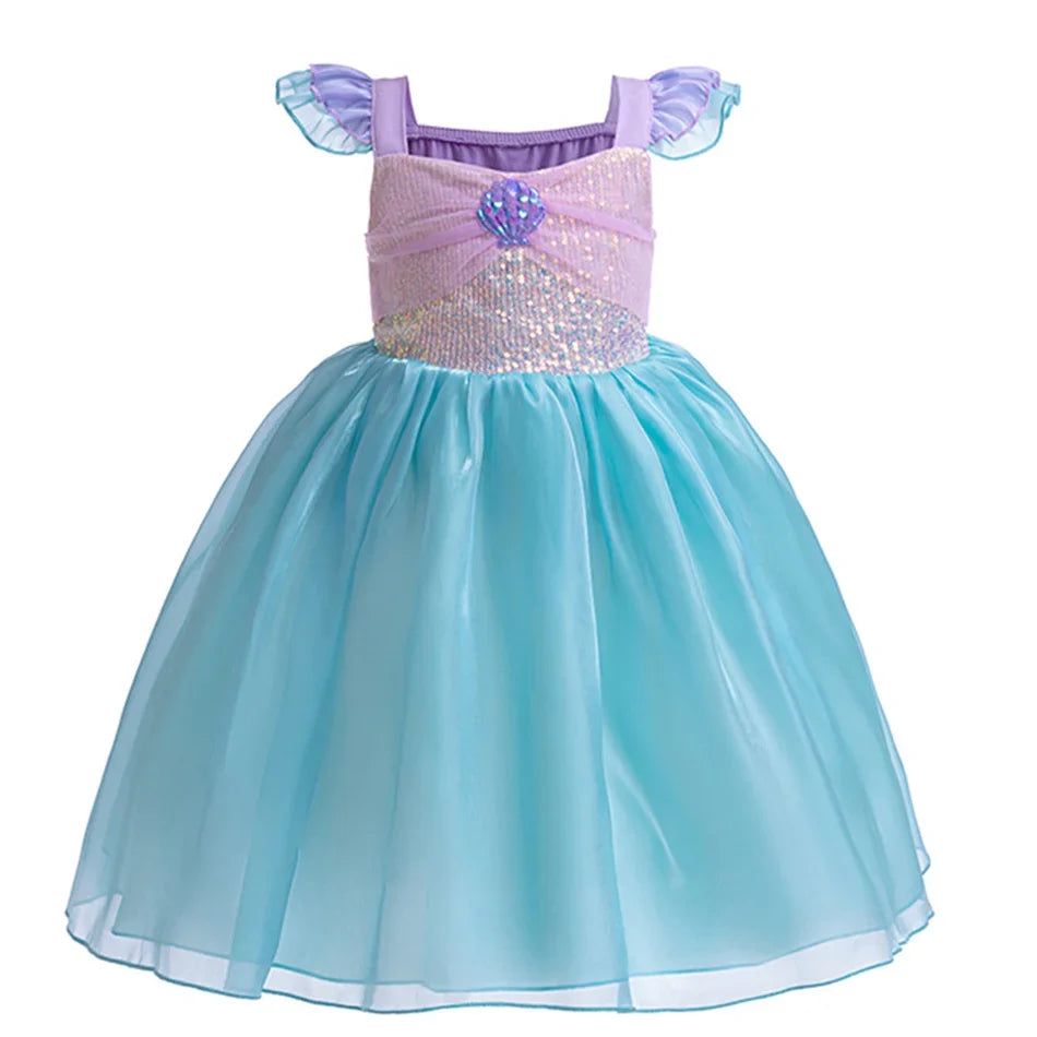 Princess Pearl of the Sea costume for girls, sparkle detail – Magic Tree Kids