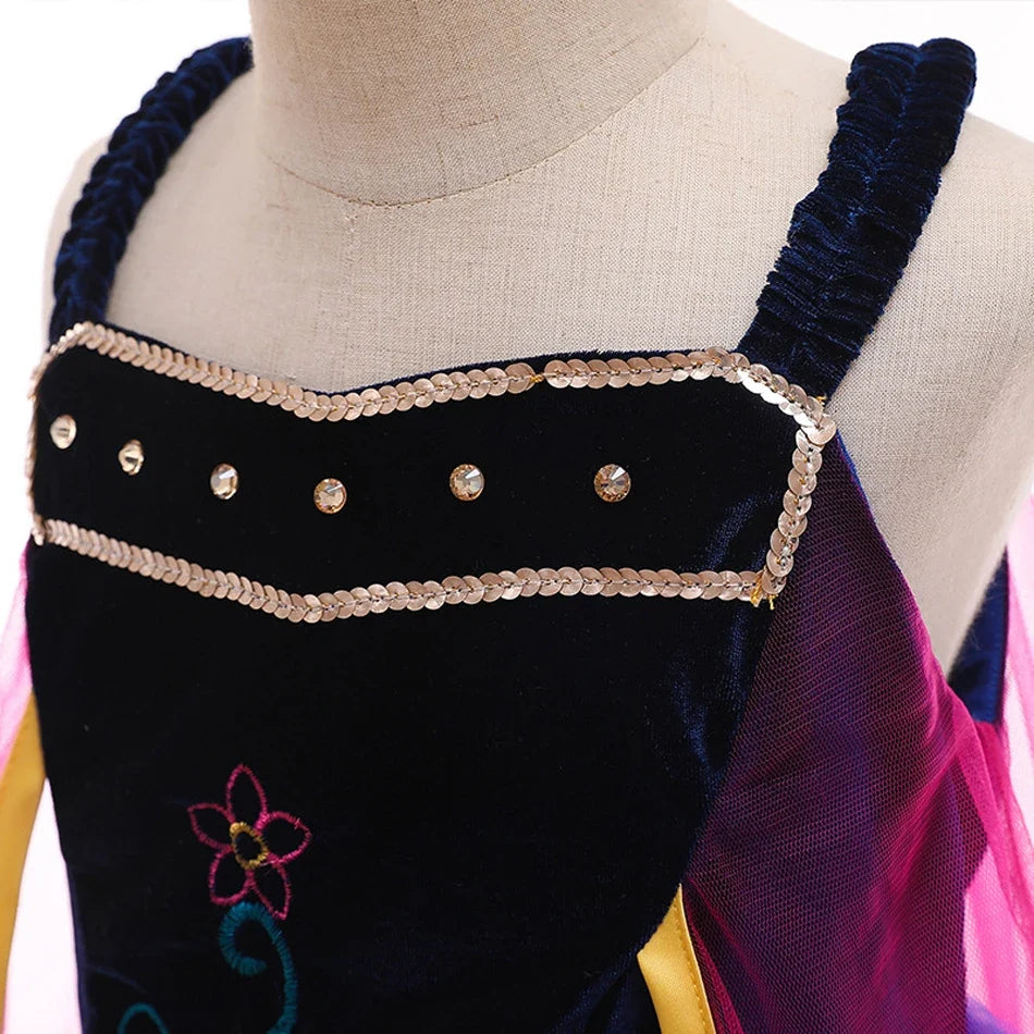 Royal Blossom Courage princess dress for girls, back view – Magic Tree Kids