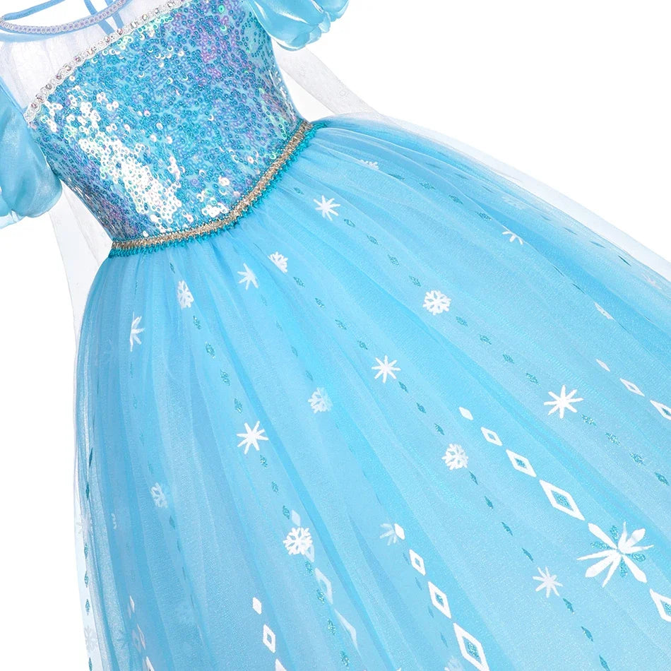 Snowlight Queen costume accessories: silver tiara and matching gloves for girls