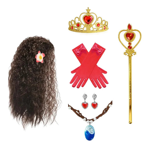 Tropical Island princess accessories set with wig, jewelry and royal props for girls – Magic Tree Kids