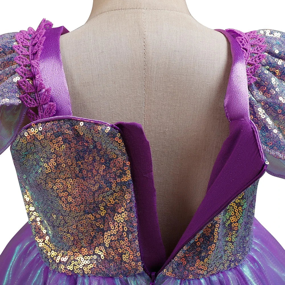 Undersea Sparkle dress for girls, styling detail – Magic Tree Kids