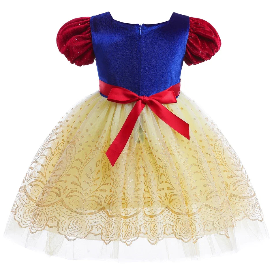 Velvet Blossom Royal Costume for girls, back view – Magic Tree Kids