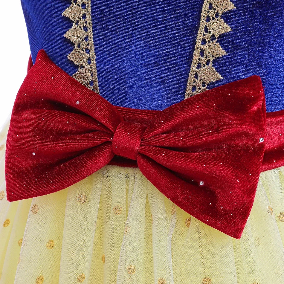 Velvet Blossom Royal Costume for girls, close-up – Magic Tree Kids